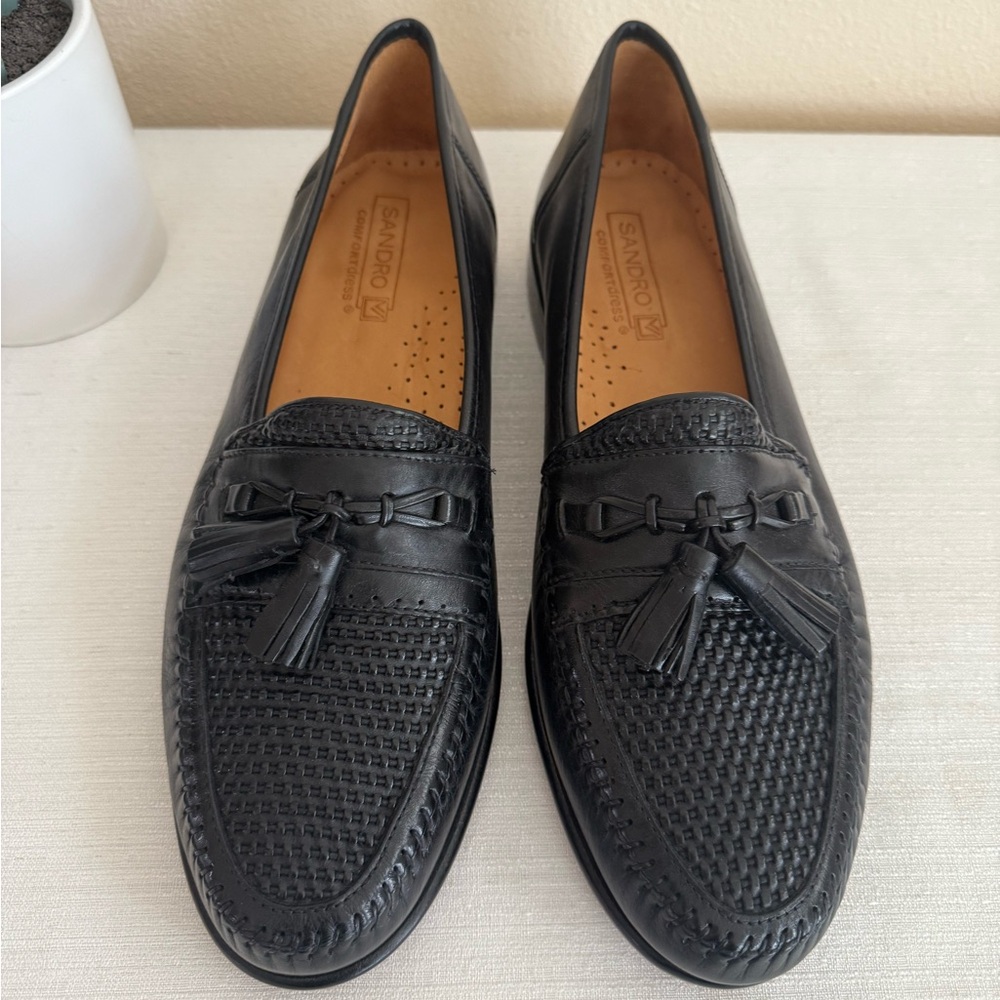 SANDRO Comfort Dress Delta Classic Black Leather Dressy Loafers - Picture 2 of 15